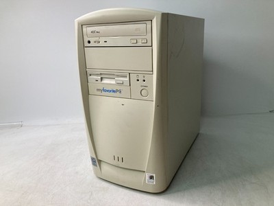 Vintage Beige Computer Case w/ 100W Power Supply, Lite-On CD-ROM, Floppy Drive