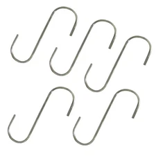 Five (5) New All-Purpose Steel 5" Utility S-Hooks OTK20-0529
