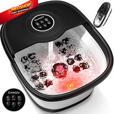 KNQZE Collapsible Foot Spa Bath with Heat, Remote 1 Count Pack of 1 , Black