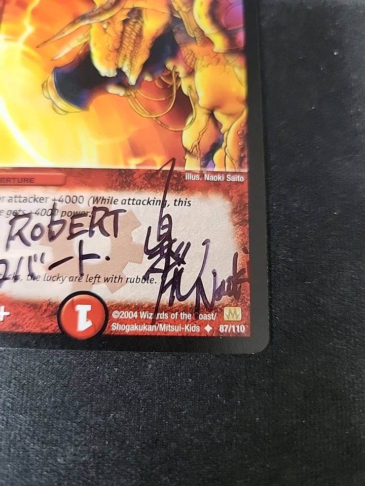 Duel Masters Super Explosive Volcanodon M13/Y1 McDonald Promo Signed Naoki Saito - Image 2 of 4
