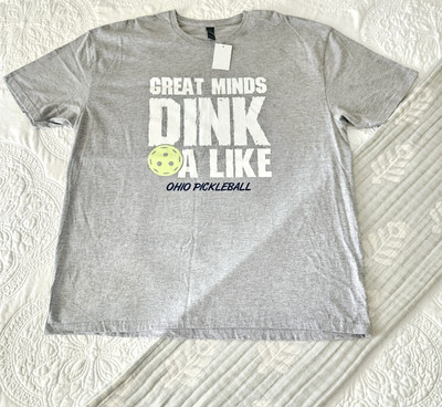 Men's Size (XXL) Great Minds Dink A Like Ohio Pickleball T-Shirt NWT