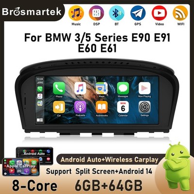 8,9'' Android 14 Autoradio CarPlay 64GB DAB+ Für BMW 3/5er E60 E61 E90 E91 CCC