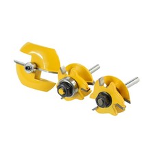 3pcs 1/4in Shank Diameter Shank Router Bits Wood Door Making Cutter Kit