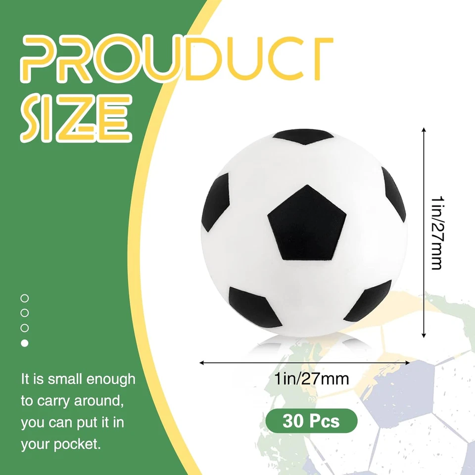 30 piezas pelotas hinchables, pelotas de rebote de fútbol, pelota de fútbol de goma de alto rebote para St Foto 2 de 4