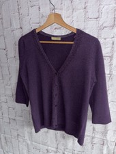 Cardigan 100% Cachemire La Fée Parisienne Violet - Taille Unique OS - Neuf Avec étiquettes ($695 Valeur)