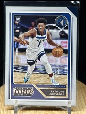 2021 Panini Threads Anthony Edwards Minnesota Timberwolves Rookie 87 Base RC