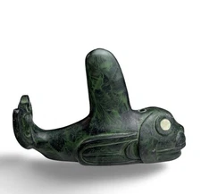 Canadian Inuit Hand Carved Soapstone Jade Orca Killer Whale Sculpture Greg Wolf