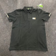 HUGO BOSS Regular-fit Stretch Polo Shirt Men's Size XL Black