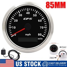 85mm Gps Speedometer 0-80 Mph Waterproof For Car Marine Boat Truck Yacht Us