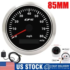 85mm GPS Speedometer 0-80 MPH Waterproof For Car Marine Boat Truck Yacht US
