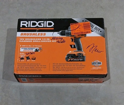 #ad #ad New RIDGID 18V Brushless 1 2” Hammer Drill Driver R86115KSB Tool Only *READ* $89.99