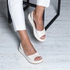 Women s Open Toe Slip-On Sandals, Comfortable Lightweight Casual Summer Flats