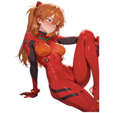 ASUKA LANGLEY EVANGELION 6" STICKER DECAL JAPANESE MOTORSPORT CAR WAIFU ANIME