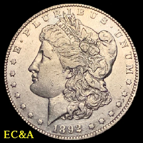 1892-S MORGAN DOLLAR PROOF-LIKE AU OLD CEANING DETAILS-SEE FULL DESRPT. (M100)