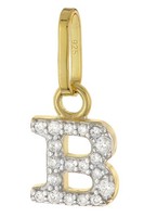 Trendor Schmuck Buchstaben-AnhäNger B 925 Silber Vergoldet 21284-B