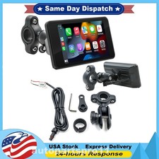 5" Waterproof Motorcycle Navigator Portable Wireless CarPlay Android Auto Screen