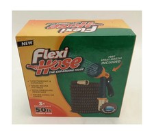 Flexi Hose 50ft Expanding Garden Hose with Spray Nozzle New Sealed 