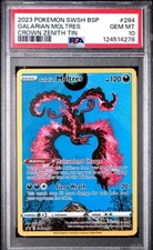 PSA 10 Galarian Moltres SWSH284 Crown Zenith Tin Swsh Black Star Promo Pokemon