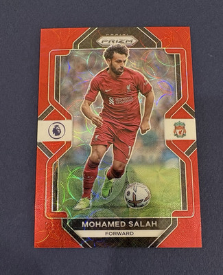 Panini Prizm 2022-23 Premier League Mohamed Salah Liverpool #183 Choice Red /30