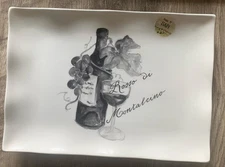 Effetti D’arte Handmade In Italy Wine Bottle Motif Appetizer Platter