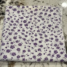 VTG Full Feedsack Dainty Purple Flowers 37 X 41 Material #39