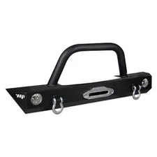 For Jeep Wrangler JK 18 Warrior Mid Width Black Front Winch HD Bumper w Hoop