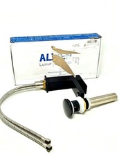 ALWEN Matte Black Bathroom Faucet with Pop up...