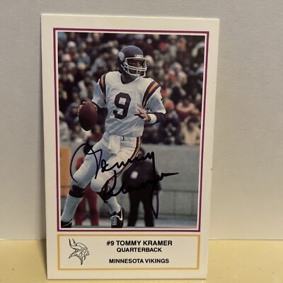 Tommy Kramer -Rice Owls- Minnesota Vikings Autographed Police Card | eBay
