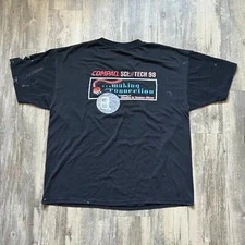 Vintage Compaq Sci://Tech 98 Event Promo Technology T-Shirt Size XL