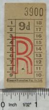 Vintage: Glasgow Numerical Ptg. Co. 9d return ticket