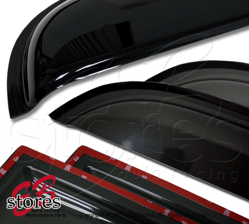 Outside Mount Rain Guards Visor 3.0mm Sun roof 5pc Jaguar XJ6 XJ8 XJ12 1997-2003 - Picture 2 of 4
