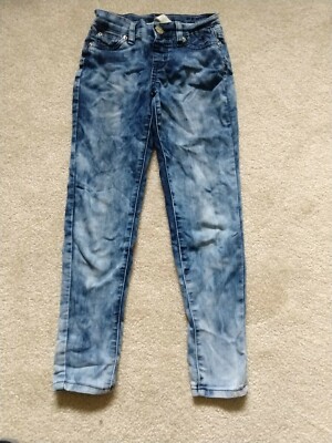 Justice Girls Jeans Jeggings Blue 18 Plus Denim Light Wash Elastic