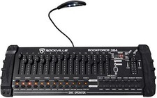 Rockville ROCKFORCE 384 Channel Fog DMX Lighting MIDI Control,9.45 x6.1x24.53 in