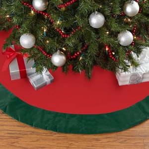 Albero Di Natale Rosso E Verde.Albero Di Natale Gonna Velluto Rosso E Verde 90cm Ebay
