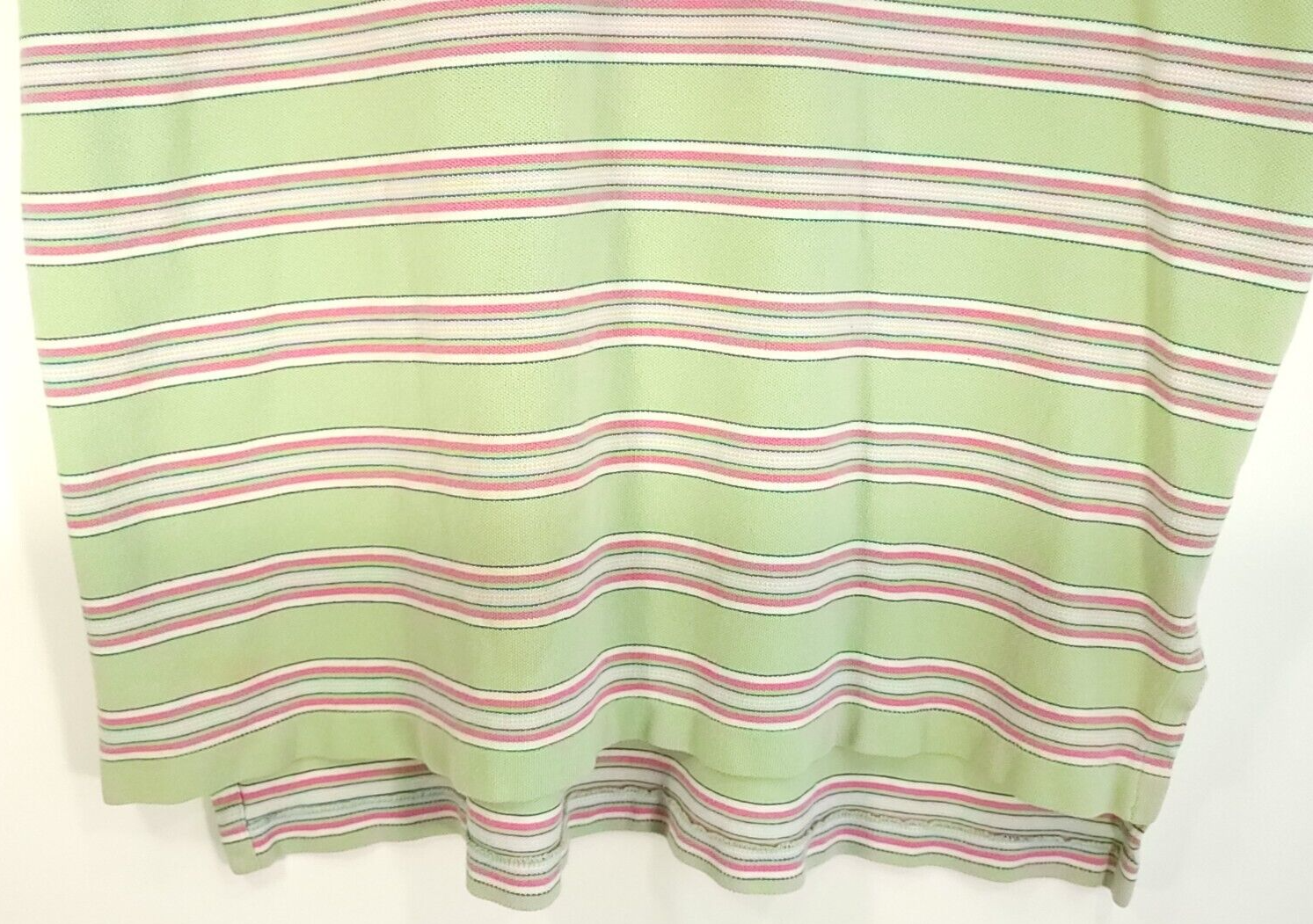 Polo Ralph Lauren vintage camicia uomo XL verde rosa righe piccolo pony invecchiato