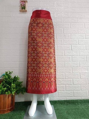 LAOS/THAI SILK SARONG SKIRT WAIST ONE SIZE WRAP AROUND/LENGTH 34/35" - Picture 73 of 117