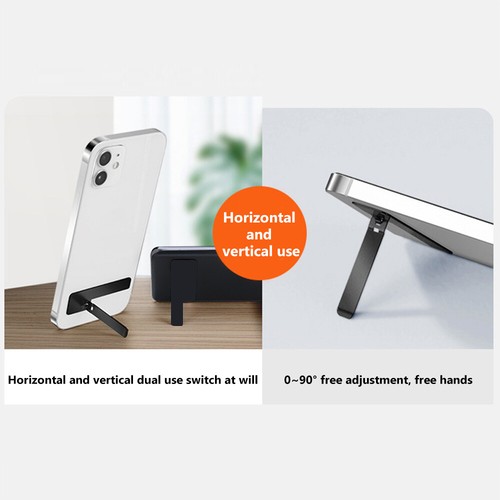 Mini Portable Phone Holder Stand Mount Stick on Mobile Phones Universal Foldable - Photo 5 sur 9