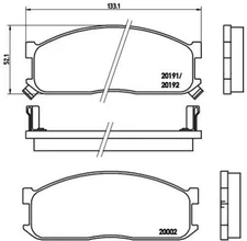 Brembo P 49 010 brake pad set, disc brake for, Ford, Kia, Mazda