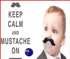Baby shower Boy Funny Costume Beard Mustache Gentleman Pacifier Dummies PROP 