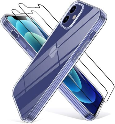 Kit Protection IPhone 13 Pro : Coque Silicone TPU Noire + 2 Verres Trempés - Marque Little Boutik, Fabriqué En France