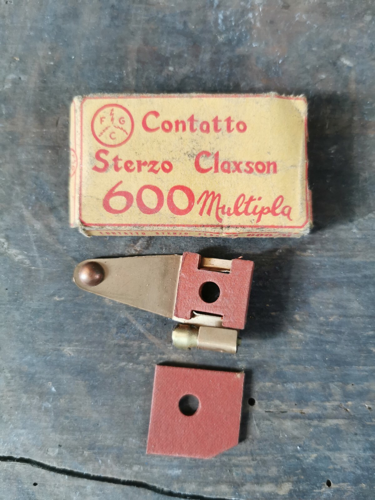 Steering Wheel Contact Claxon Fiat 600 Multipla Vintage NOS