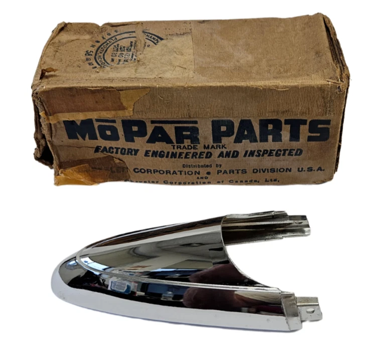 Dodge Coronet 1959 panel de cuarto lateral derecho del pasajero moldura cromada 1846632 nuevo de stock Foto 2 de 4