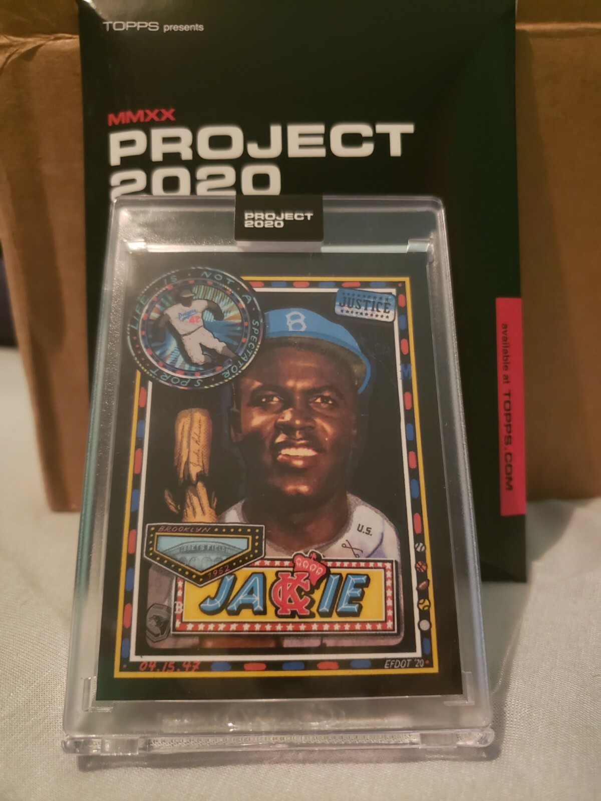 Topps PROJECT 2020 Card 114 - 1952 Jackie Robinson by Efdot *In Hand*