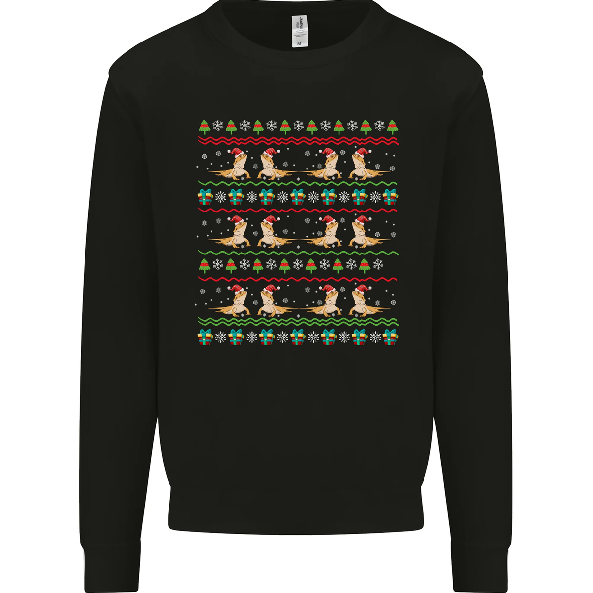 Christmas Bearded Dragon Xmas Reptile Mens Sweatshirt Jumper UK