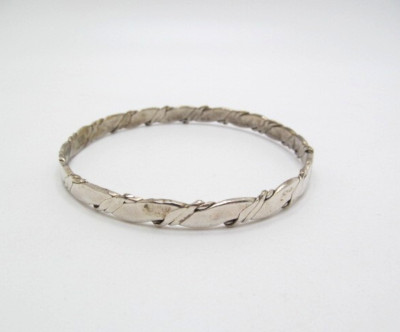 Vintage Taxco Mexico Sterling Silver 6.25mm Curve Swirl Solid