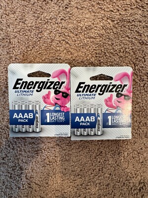 Energizer Ultimate Lithium AAA Batteries 2 X 8 Packs - 16 Count Total