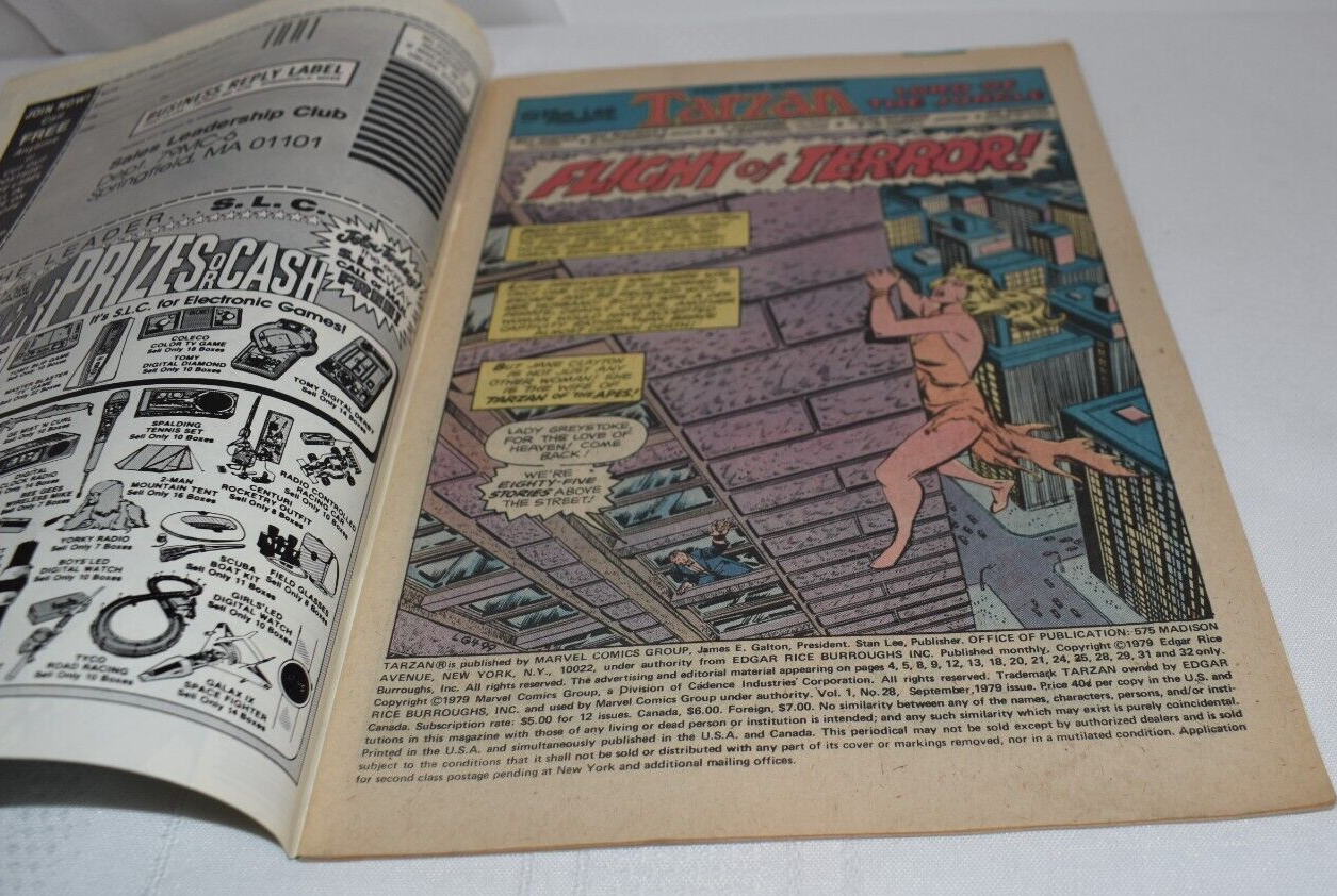 Marvel Comics Edgar Rice Burroughs Tarzan Lord of the Jungle Vol. 1 No ...
