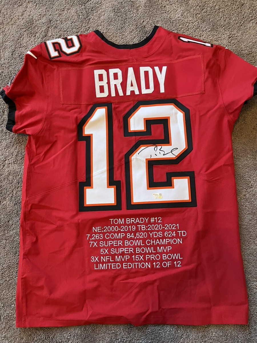 Nfl Signed Brady Jersey Tom Brady Back Signed White New England