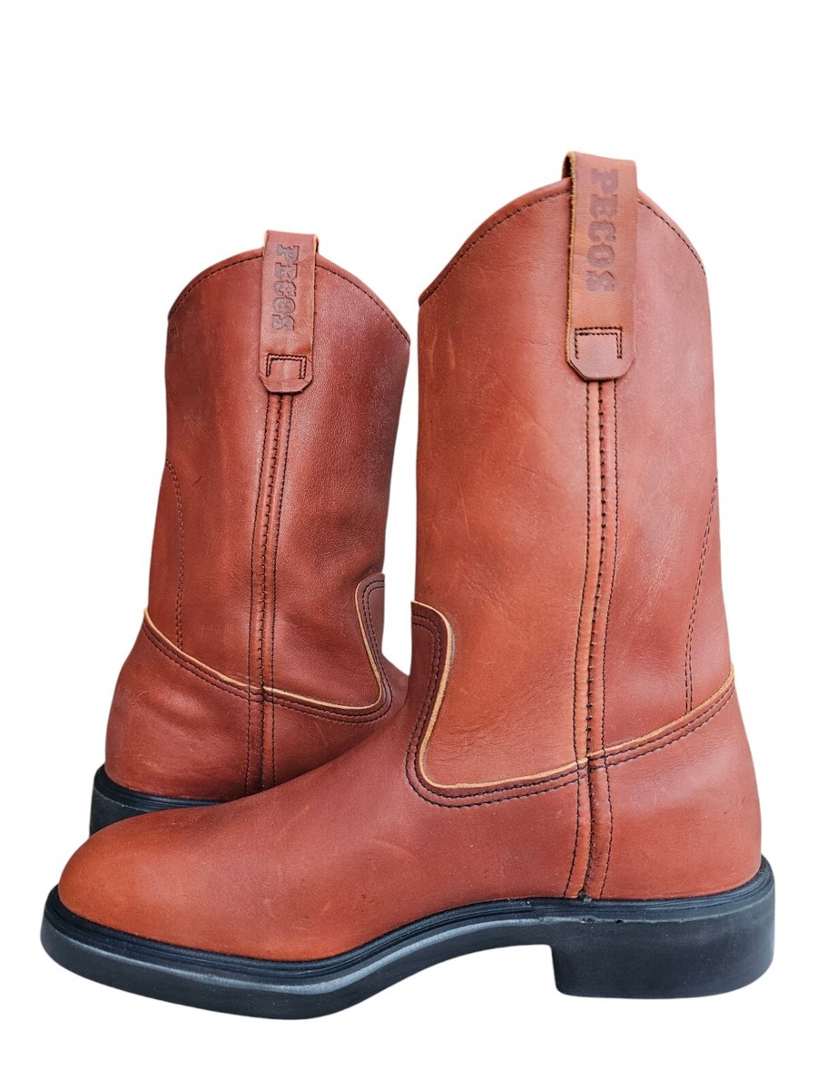 VTG 90\'s Red Wing Pecos Leather Work Boots 1104 Men\'s 7EEE Russet Soft Toe EUC Red wing 90s pecos - Gem main image 4