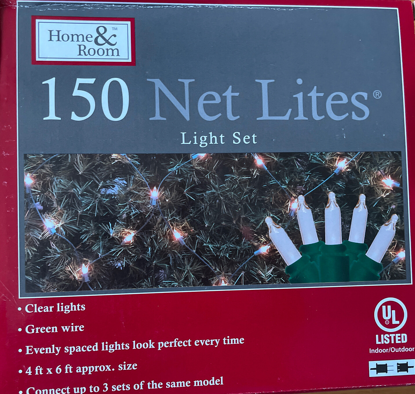 Home & Room 150 Net Lites Christmas Lights Clear eBay